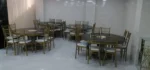 كرسي شيفاري ذهبي بلاستيكي